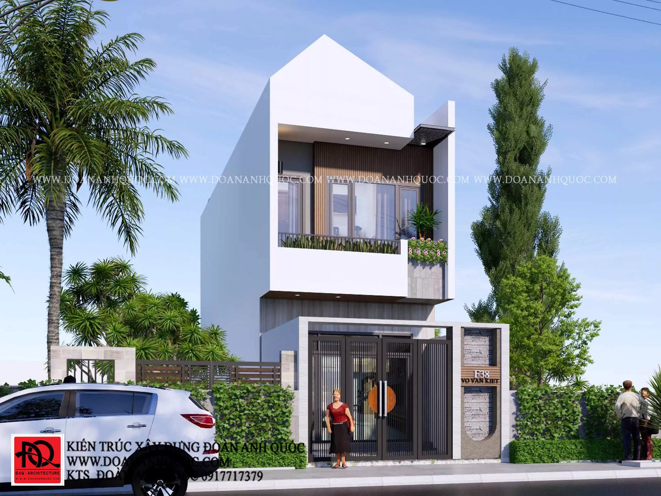 Thiết kế thi công trọn gói nhà phố hiện đại 5x15m tại Phan Thiết, Bình Thuận